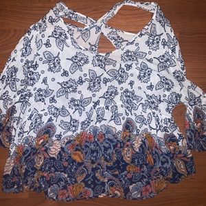 boutique blouse...super cute cross cross on back